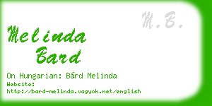 melinda bard business card