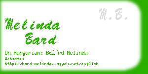 melinda bard business card